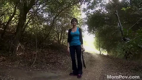 Milf sucks and fucks in the woods