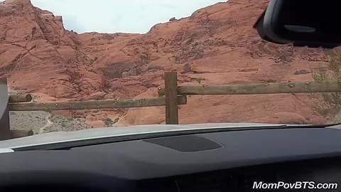 Public flashing and blowjob on nature walk