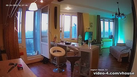 Chloe & Rodrigo - Kitchen sex - Voyeur-House