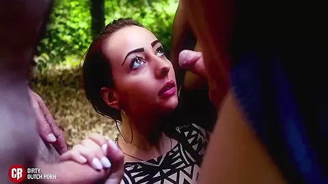 Dutch teen 18+ Swallows Cum Hof Her Classmates During Lunch Break