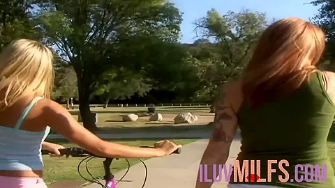 Dominant redhead with tattoos fucking her submissive blonde