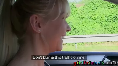 Girlfriends Fit babes eat pussy on back seat of a car