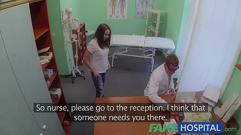 FakeHospital Pretty patient was prepped by nurse