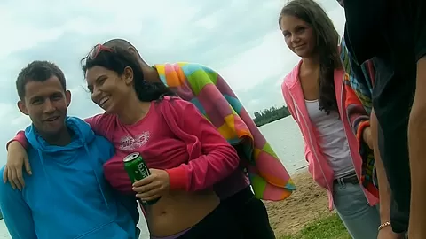 Ally & Eniko & Francheska & Mystica in sex party with handsome bitches and horny guys