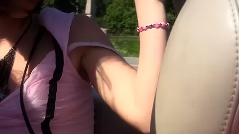 Albina & Ava & Taylor & Zoe in cute college girls making an outdoor party