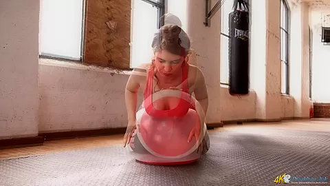 Katie Louise in Busty Workout - DownblouseJerk