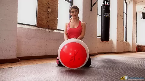 Katie Louise in Busty Workout - DownblouseJerk