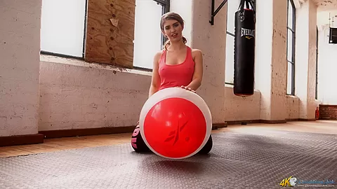 Katie Louise in Busty Workout - DownblouseJerk