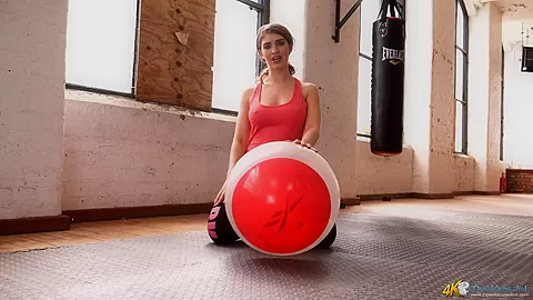 Katie Louise in Busty Workout - DownblouseJerk