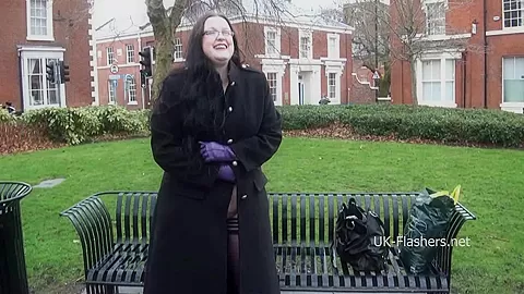 BBW amateur Emmas public masterbation and outdoor flashing of fat gal in homemade exhibitionist footage for