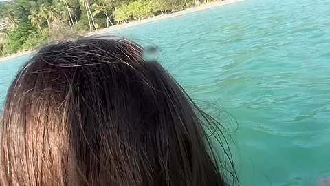 Anne in sex on the beach with a nice-looking babe