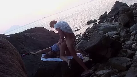 Anne in one of the outdoor porn videos with beautiful minx