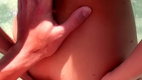Anne in hardcore sex on the beach with a cute bimbo
