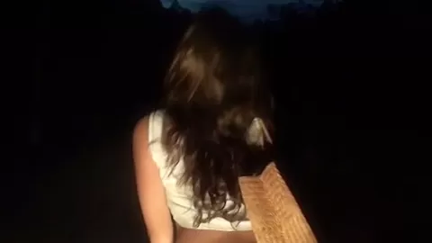 Anne in hottie gives an awesome blowjob in an outdoor porn vid