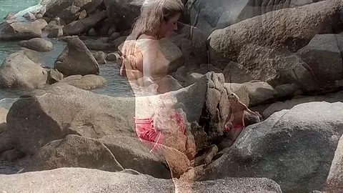 Vicktoria Tiffany in outdoor sex scene featuring a gal sucking a dick