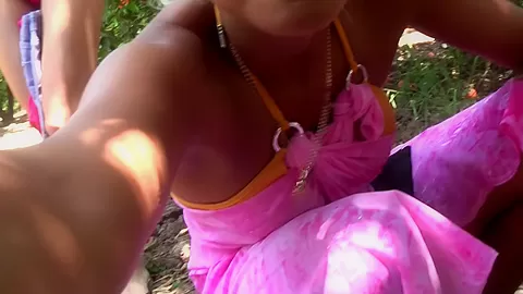 Margo & Aspen & Jocelyn in hot babe gives head in an outdoor sex scene