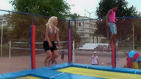 Margo & Aspen & Jocelyn in hardcore fucking in an outdoor sex scene