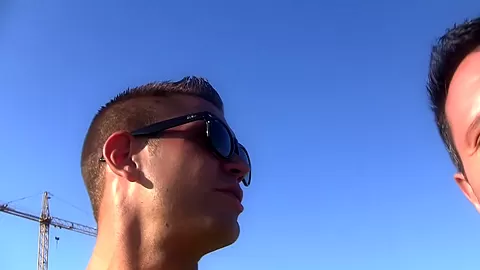 Agnessa in nude beach porn vid with sexy cutie nessa
