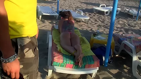 Agnessa in nude beach porn vid with sexy cutie nessa
