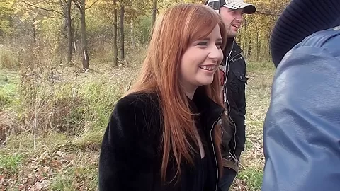 Odile in breasty gal enjoys hard dick in an outdoor sex vid