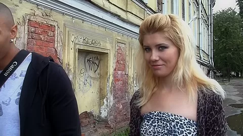 Kamali in horny blonde lass gets fucked in the park