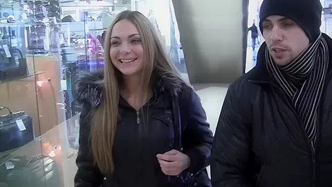 Grace in chick gets xxx pick up before having sex in restroom