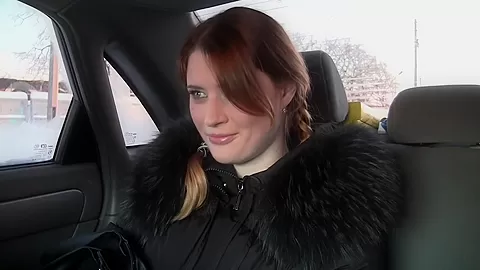 Anika in girl gets picked up and gives blowjob in the car