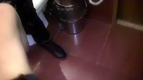 Leah in public toilet fuck scene with a slutty lassie