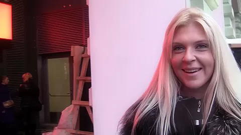 Amy in slutty blonde enjoying porn hard core in restroom