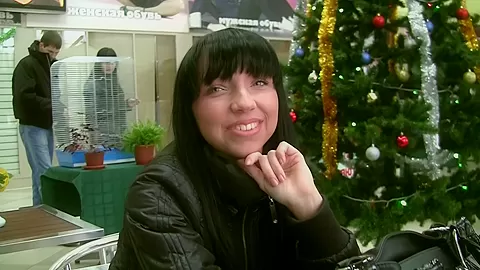 Darina in slutty minx and a guy having sex in restroom