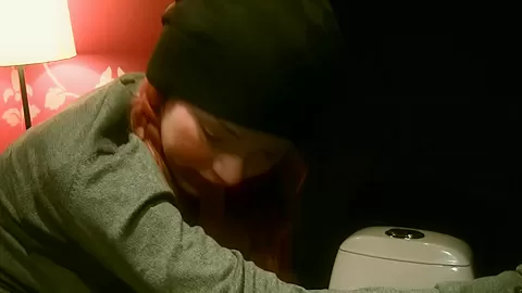 Mayola in scene with a horny couple having sex in restroom