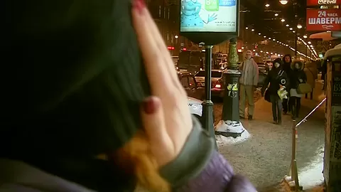 Mayola in scene with a horny couple having sex in restroom