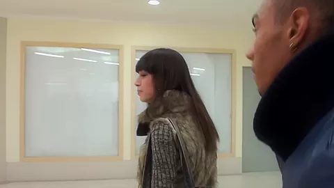 Marya in black guy and a hot chick having sex in restroom