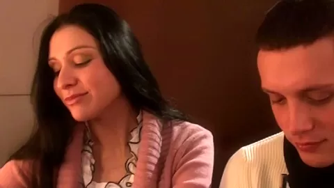 Elizabeth in video of a public toilet fuck between horny couple
