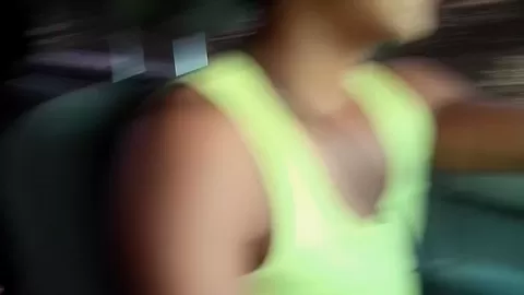 Alika in sexy chick gives blowjob in the car to a dude