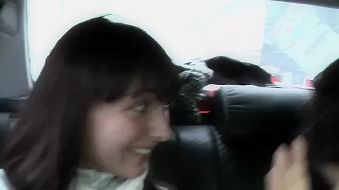 Carolina in slutty chick gives a deep throat xxx bj in the car
