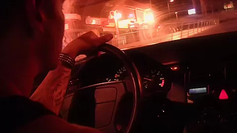 Agnessa in a hot amateur couple has sex outside their car