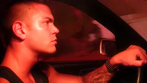 Agnessa in a hot amateur couple has sex outside their car