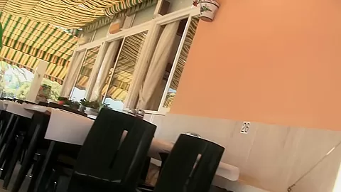Leila in amateur girl kisses a big dick while on a vacation