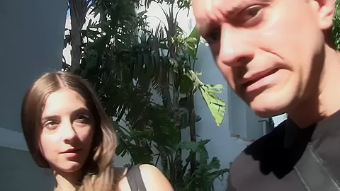 Leila in porn filmed in nature shows amateur girl sucking