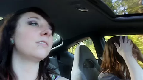 Cheyenne in hot amateur girl fucks and sucks dick in a car