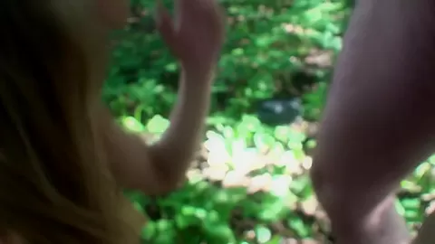 Willa in amateur girl sucks and fucks in a forest
