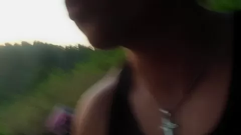 Jocelyn in outdoor scene with an amateur girl sucking dick