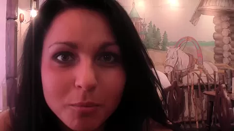 Jocelyn in a lucky dude gets his amateur dick sucked in a gym