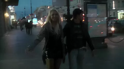 Jocelyn in amateur sex vid with a blonde gives a messy blowjob