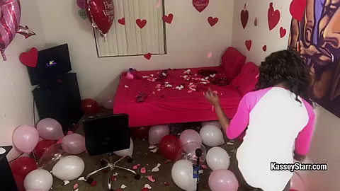 Kasseystarr in Valentines Day Room Of Balloons - FanCentro