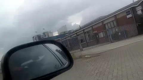 Ella in girl gives one of public blowjobs on a parking lot