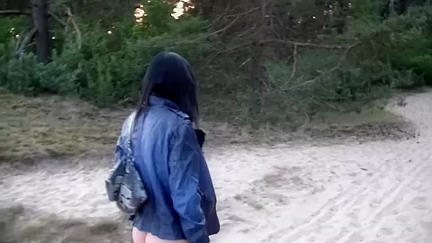 Ella in blowjob and fuck scene in an outdoor amateur video