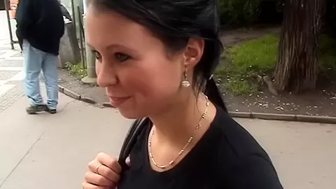 Krystinka in amateur sex video shows a gal giving a hot blowjob