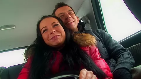 Emmy in hot couple fucking passionately in nature